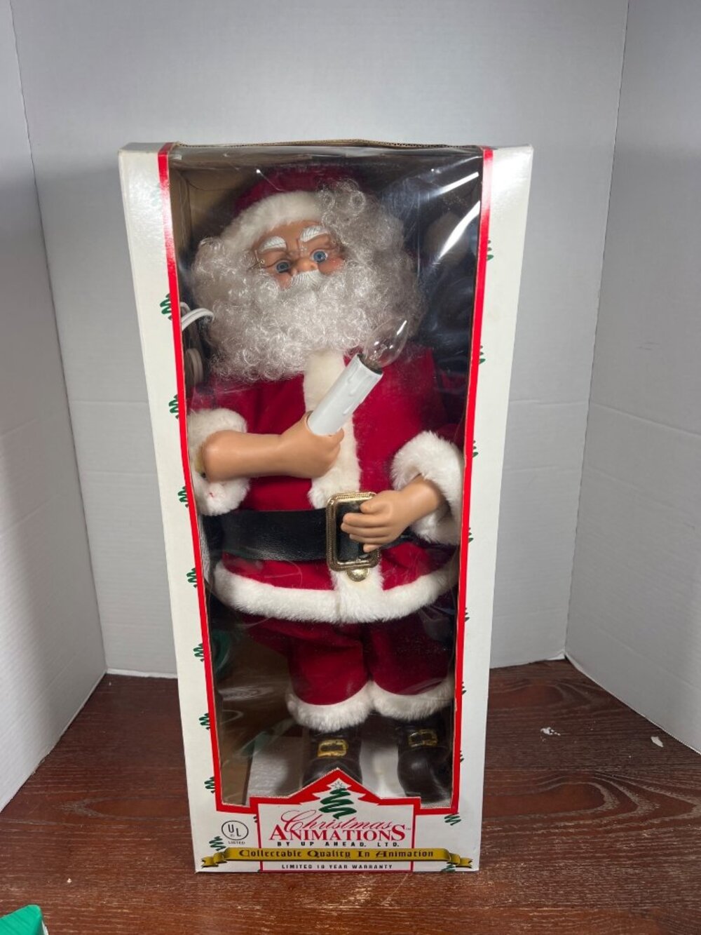 Vintage Christmas Animations Animated Santa Claus Holding Candle 1994